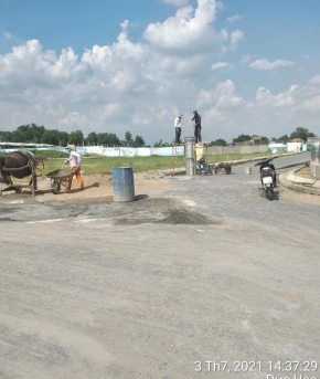 Dự án Mỹ Hạnh Bắc triển khai thi công đổ bê tông hố ga, hố thu cống thoát nước cho dự án